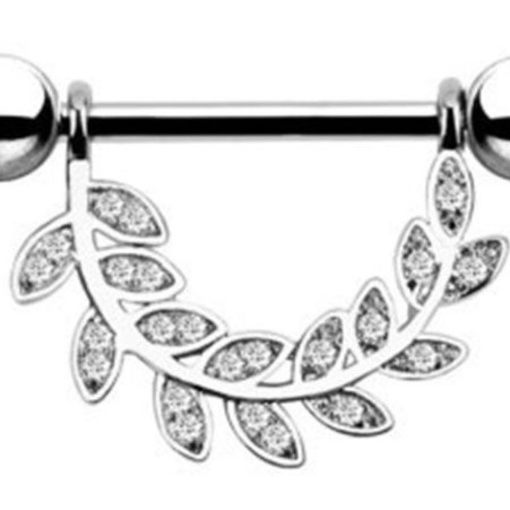 Nipple Piercing ~ Per Pair ~ Crystals ~ Olive Branch